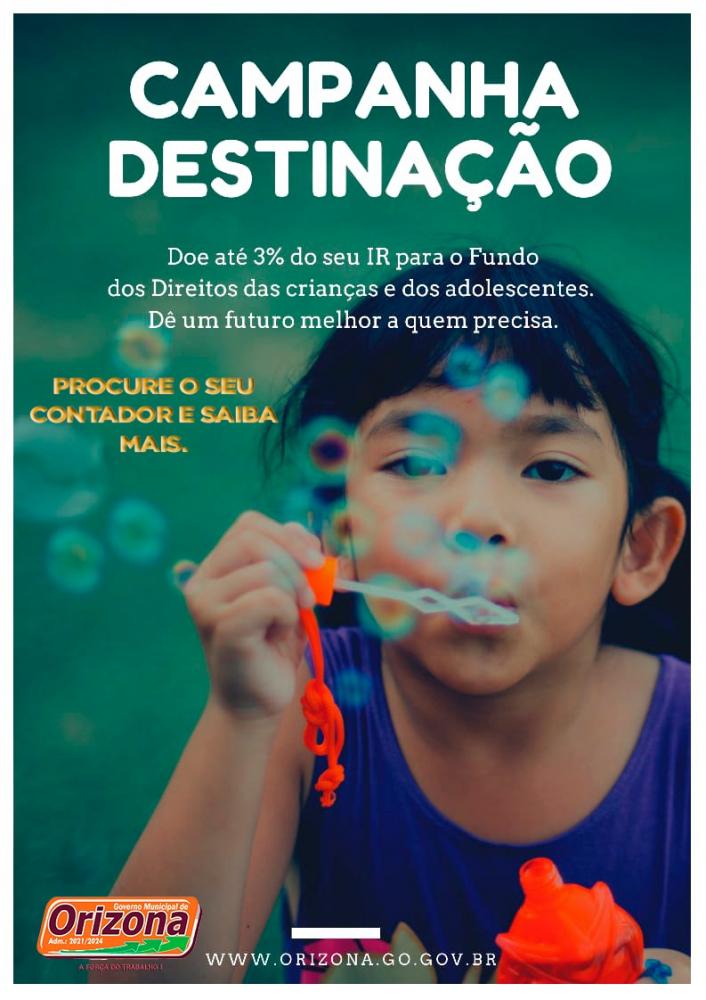 Projeto Destinação - PREFEITURA DE ORIZONA